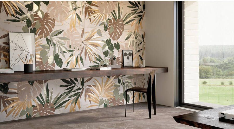 Fap Ceramiche Roma Stone Vloertegel | 60x120 cm | Gerectificeerd | Natuursteenlook | Mat Bruin