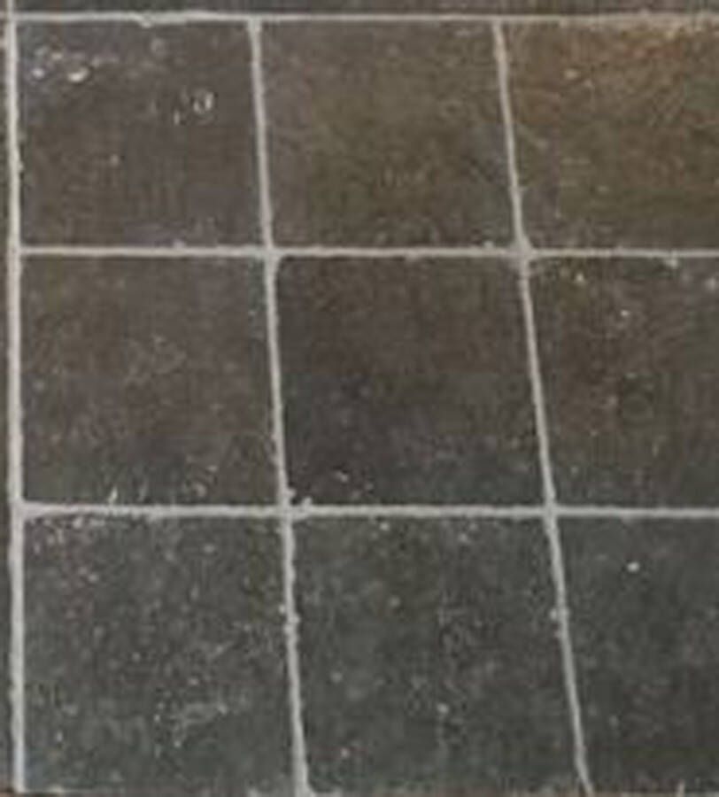 Flaminia Storm Black vloertegel natuursteen look 20x20 cm zwart mat