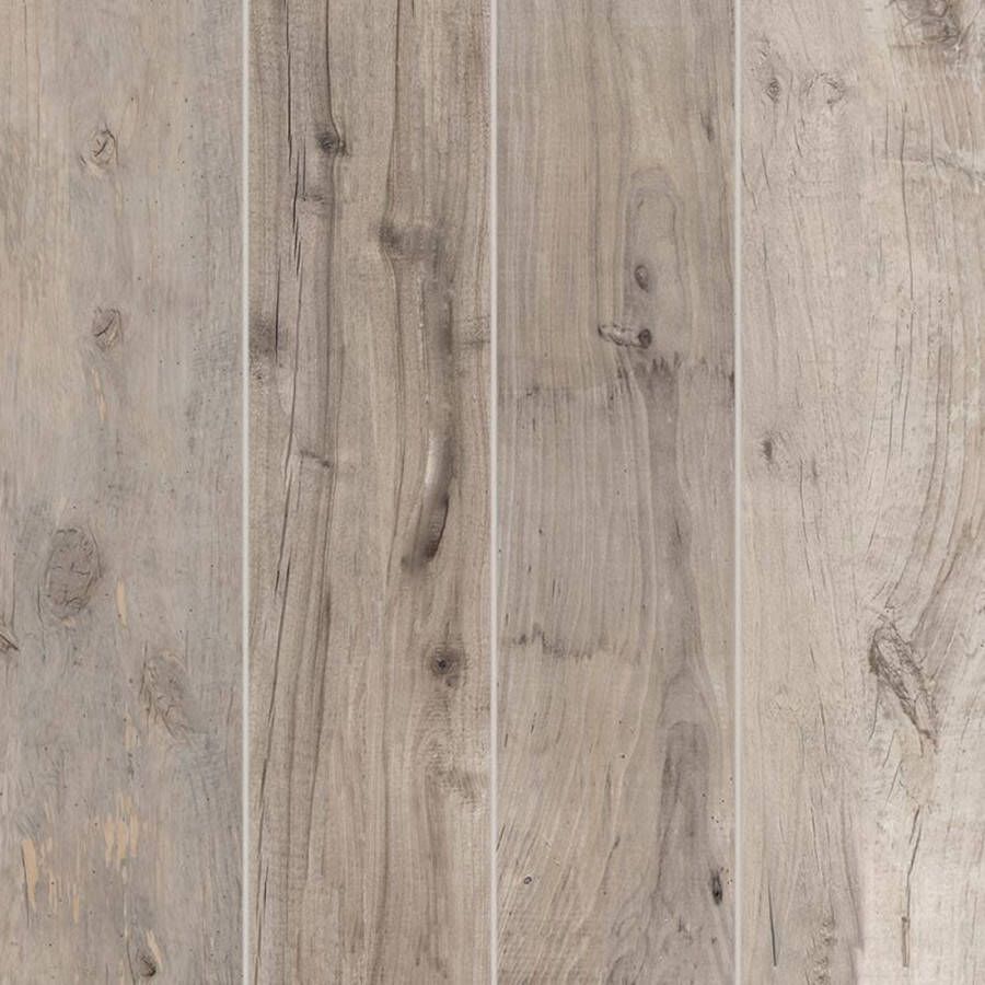 Flaviker Dakota Grigio vloertegel hout look 40x170 cm eiken grijs mat