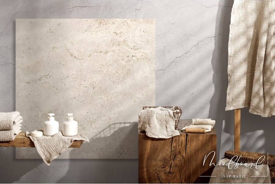 Flaviker Navona Vloertegel | 60x60 cm | Gerectificeerd | TRAVERTIN | Mat Beige