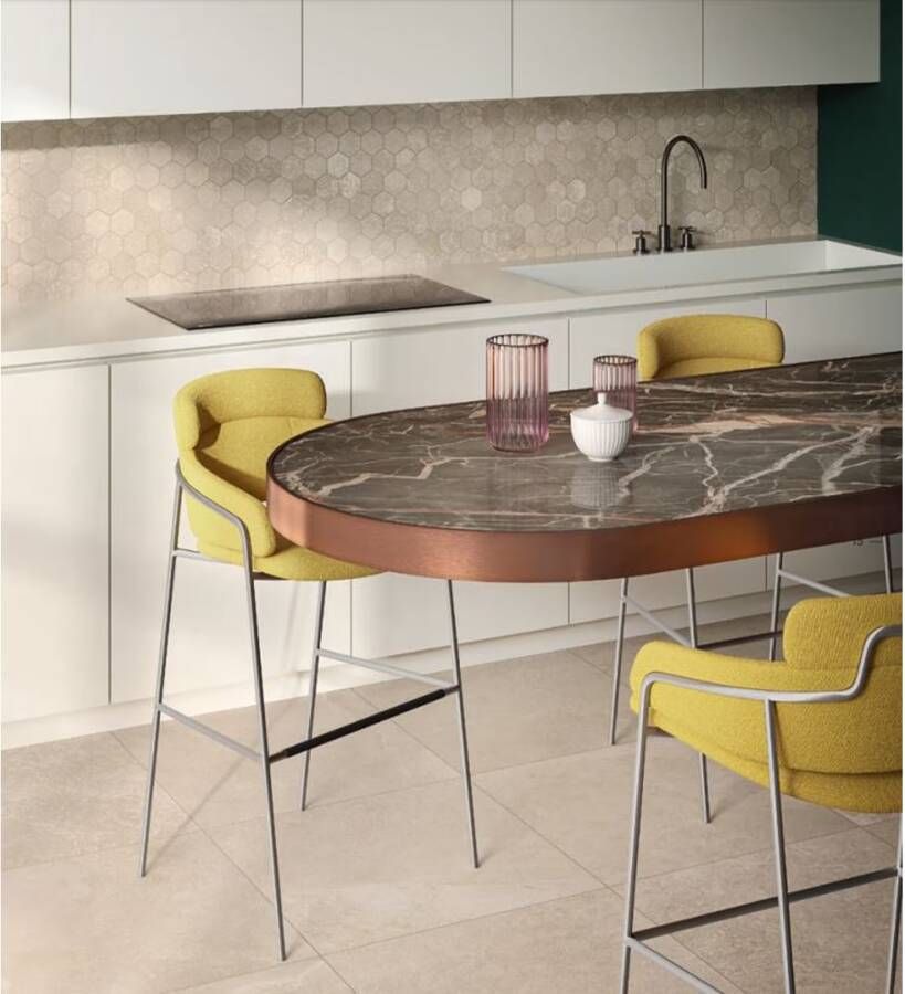 Fondovalle Planeto Vloertegel | 60x60 cm | Gerectificeerd | Natuursteenlook | Mat Beige