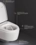 Geberit AquaClean Tuma Comfort douche wc staand met geurafzuiging föhn ladydouche en verwarmbare softclose zitting alpien wit - Thumbnail 5