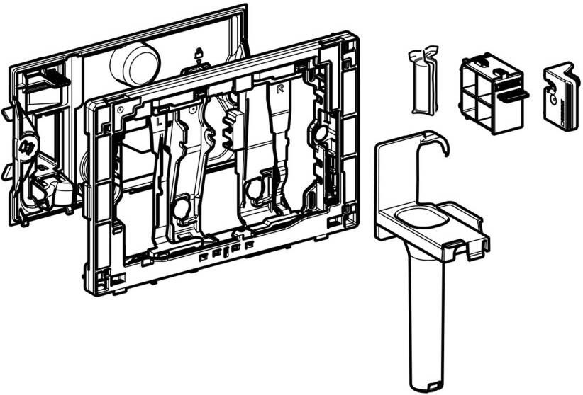 Geberit DuoFresh toiletstick houder voor Sigma 8 cm chroom