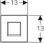 Geberit HyTronic urinoir stuursysteem infrarood batterij met bedieningsplaat Mambo RVS 116033FW1 - Thumbnail 4