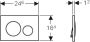 Geberit Sigma 20 bedieningspaneel mat chroom chroom mat chroom voor Sigma reservoirs 8cm (UP720) en 12cm (UP320) - Thumbnail 4