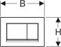 Geberit Sigma30 bedieningplaat 2-toets spoeling frontbediening voor toilet 24.6x16.4cm mat zwart 115.883.16.1 - Thumbnail 3