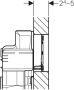 Geberit Sigma60 bedieningsplaat voor 2-toets spoeling vlak geïntegreerd toetsen: witdesignstroken: spiegelendframe: glansverchroomd - Thumbnail 9