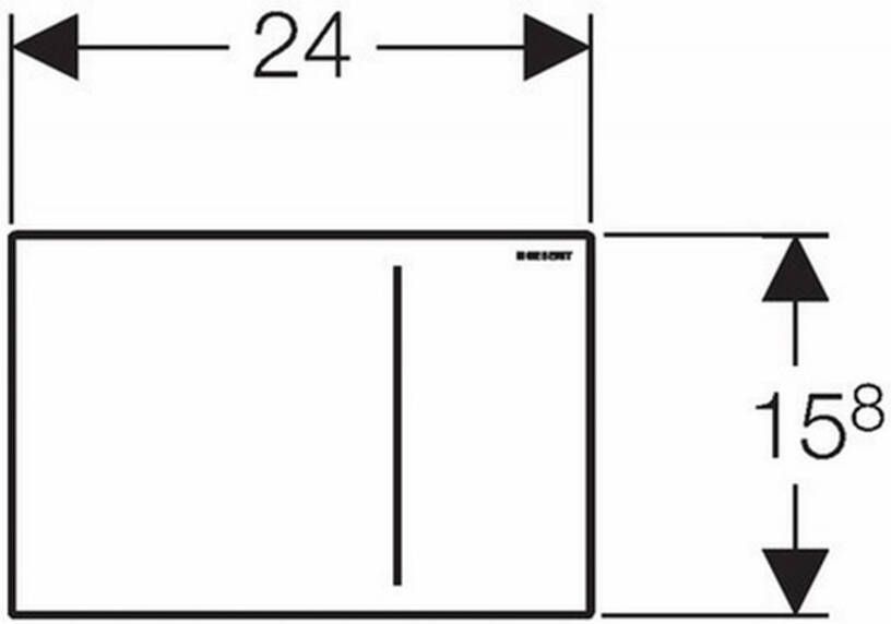 Geberit Sigma 70 bedieningsplaat glas wit