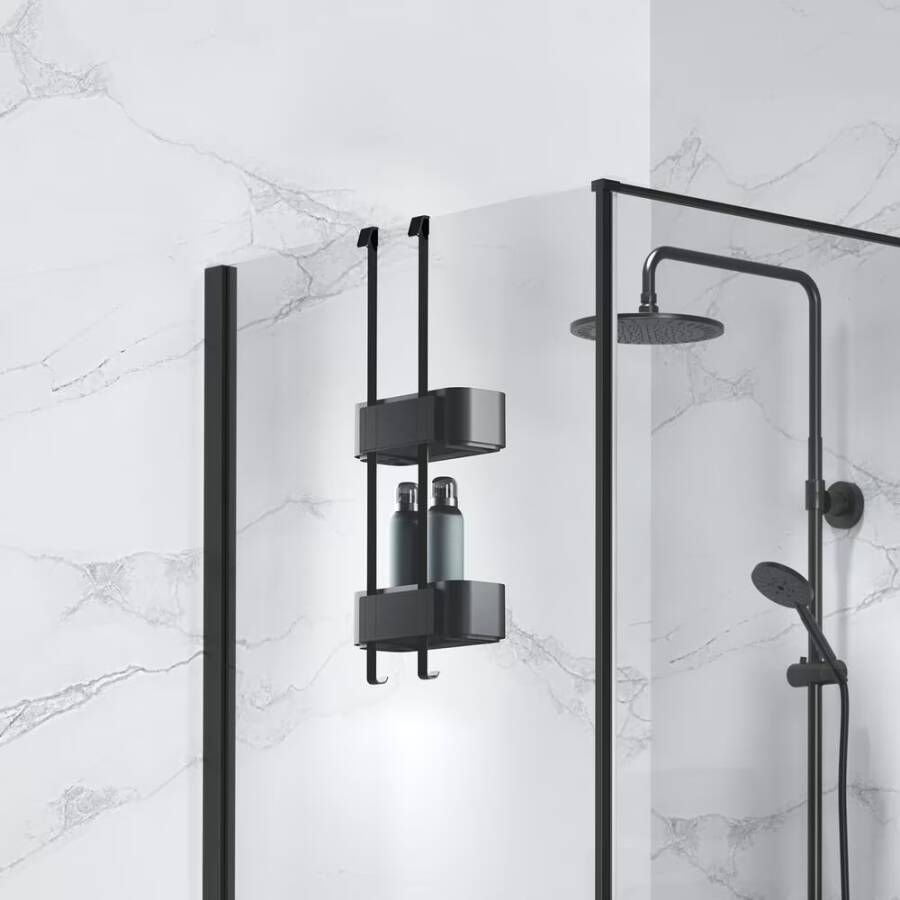 Geesa Doucherek Frame | 25 cm | Ophangbaar | Zwart