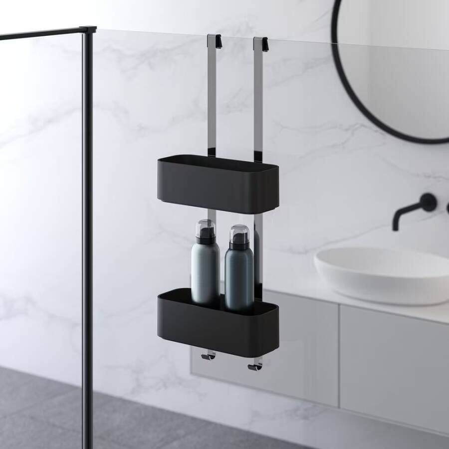 Geesa Doucherek Frame | 25 cm | Ophangbaar | Zwart