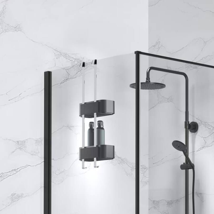 Geesa Doucherek Frame | 25 cm | Ophangbaar | Zwart