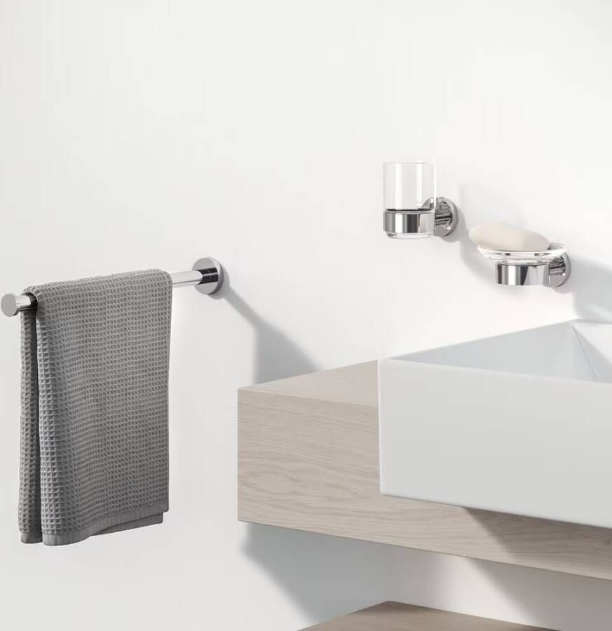 Geesa Glashouder Nemox | Met glas | Chroom