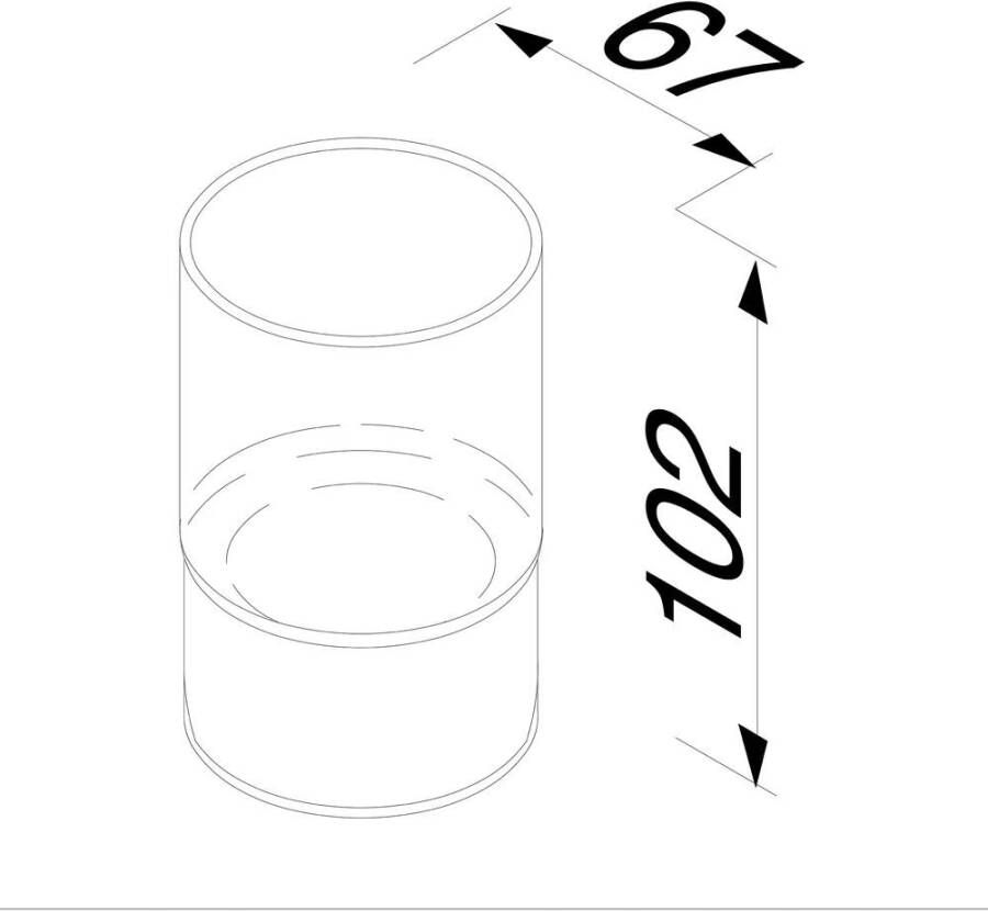 Geesa Glashouder Nemox | Met glas | Chroom