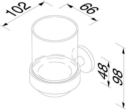 Geesa Glashouder Nemox | Met glas | Goud geborsteld
