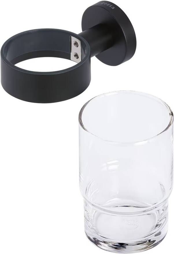 Geesa Glashouder Nemox | Met glas | Zwart