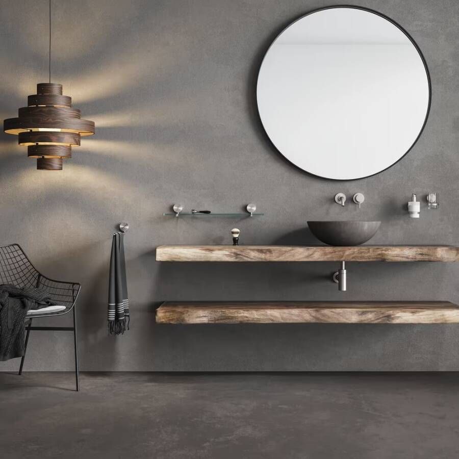 Geesa Glashouder Opal | Met glas | RVS geborsteld
