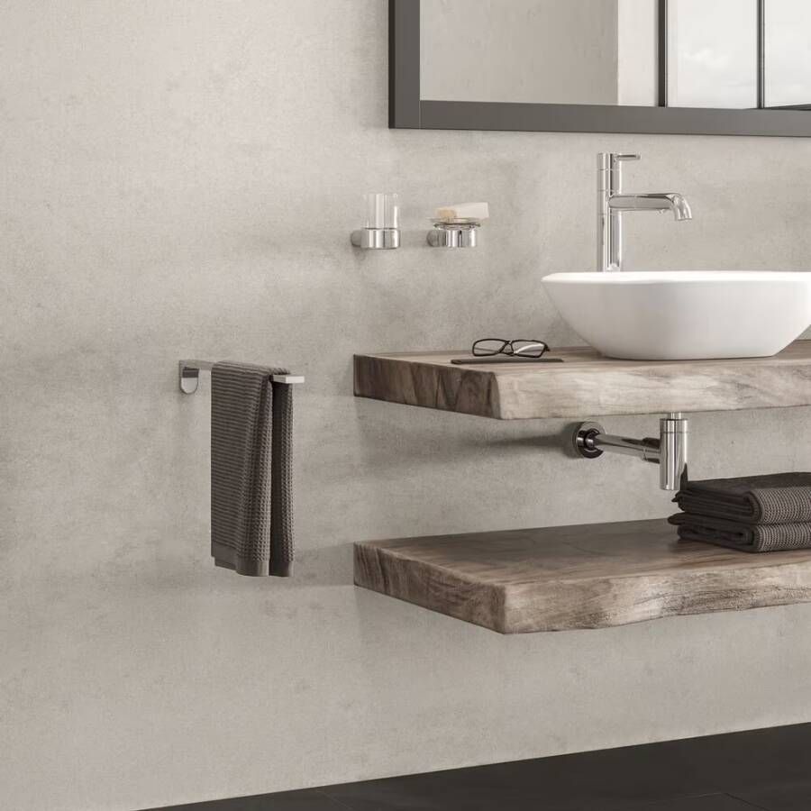 Geesa Glashouder Wynk | Met glas | Chroom