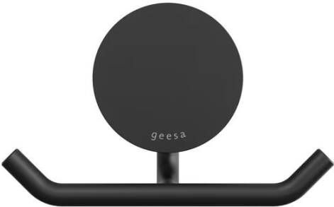 Geesa Handdoekhaak Opal | Dubbel haaks | Zwart