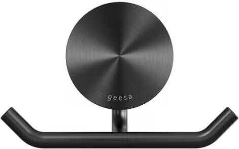 Geesa Handdoekhaak Opal | Dubbel haaks | Zwart metaal geborsteld