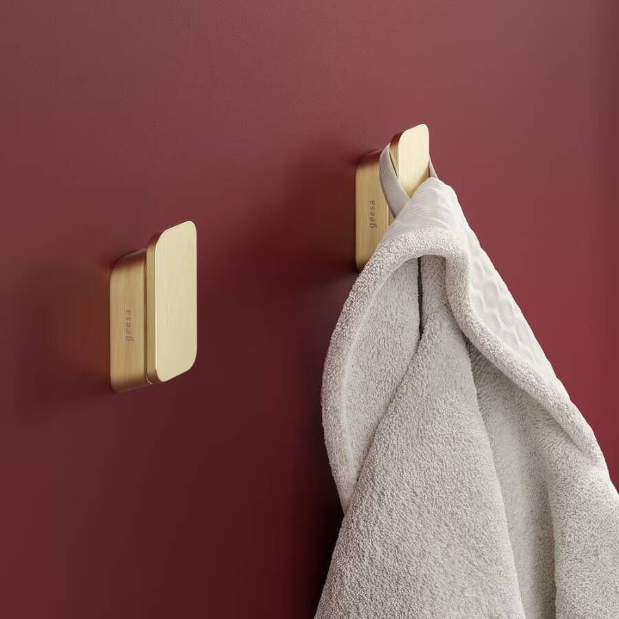 Geesa Handdoekhaak Shift | Medium | Goud geborsteld