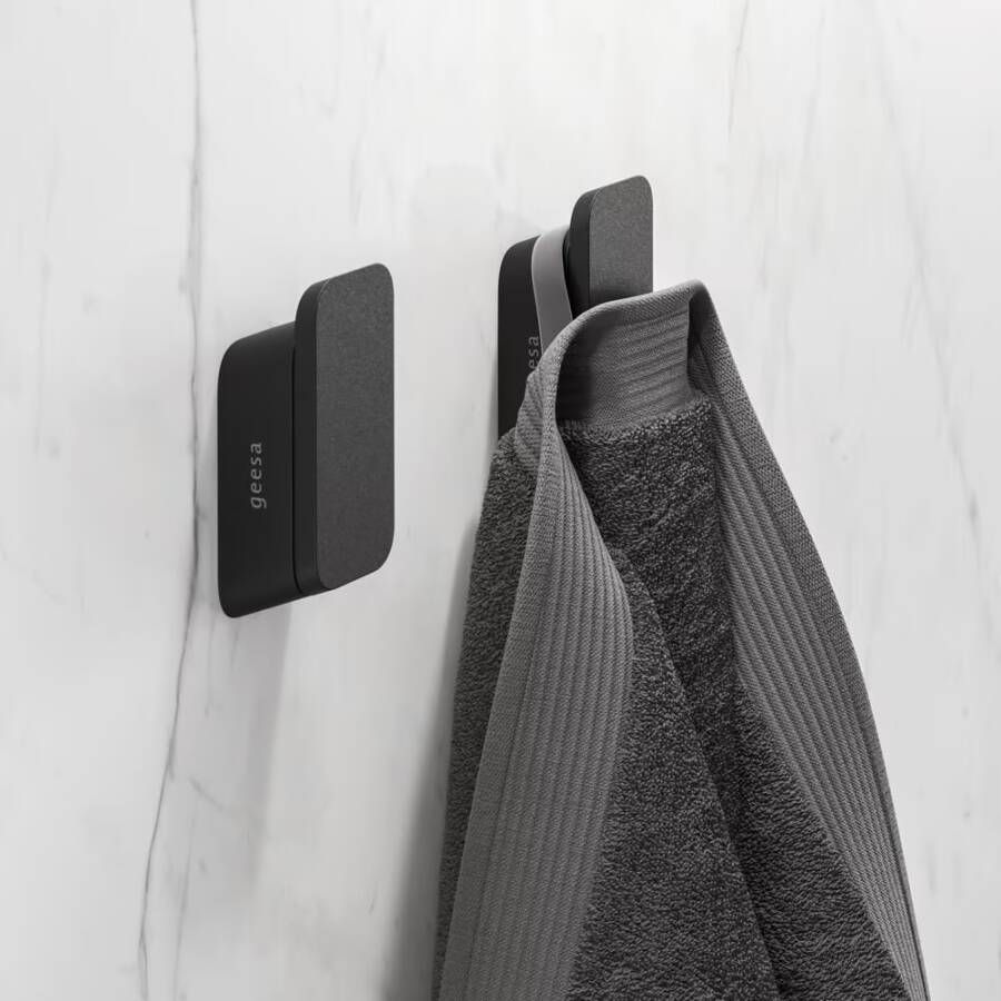 Geesa Handdoekhaak Shift | Medium | Zwart