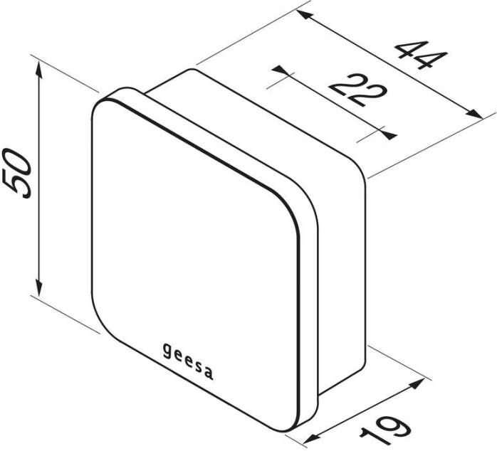Geesa Handdoekhaak Topaz | Groot | Chroom