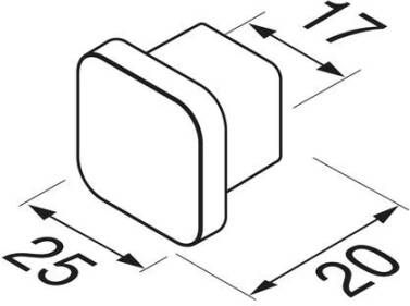 Geesa Handdoekhaak Topaz | Mini | Zwart