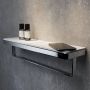 Geesa Handdoekrek Frame | 40 cm | Met plateau | Wit-Chroom - Thumbnail 3