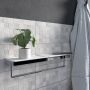 Geesa Handdoekrek Frame | 40 cm | Met plateau | Wit-Chroom - Thumbnail 4
