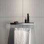 Geesa Handdoekrek Frame | 40 cm | Met plateau | Zwart-Chroom - Thumbnail 3