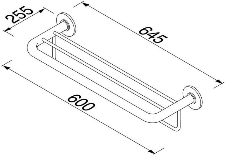 Geesa Handdoekrek Hotel | 60 cm | Chroom
