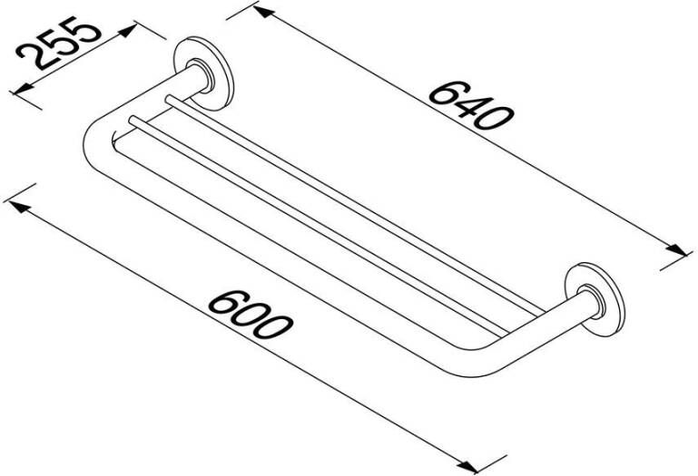 Geesa Handdoekrek Hotel | 60 cm | Chroom