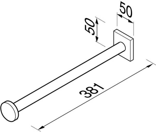 Geesa Handdoekrek Nelio | 1 arm | Chroom