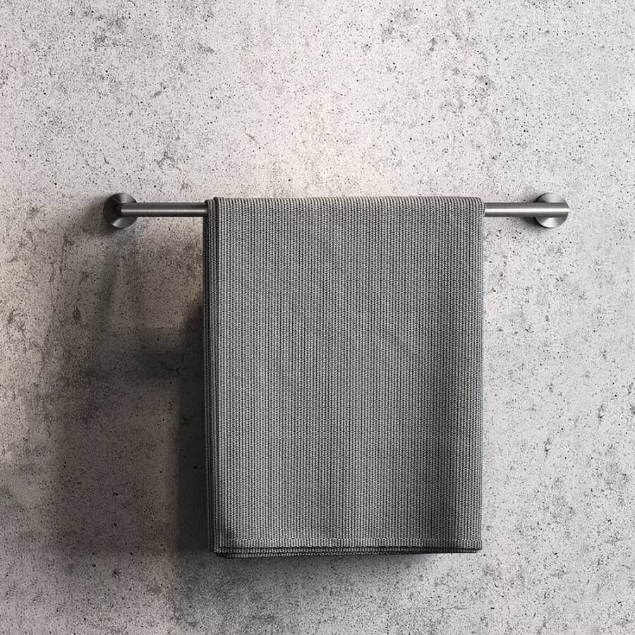 Geesa Handdoekrek Nemox | 45 cm | Zwart metaal geborsteld