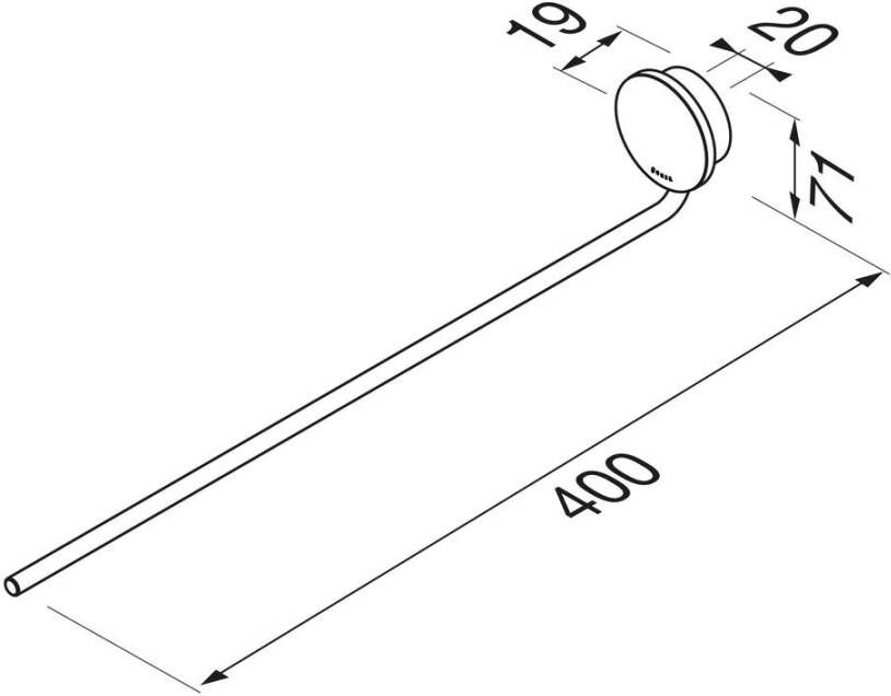 Geesa Handdoekrek Opal | 1 arm | Zwart