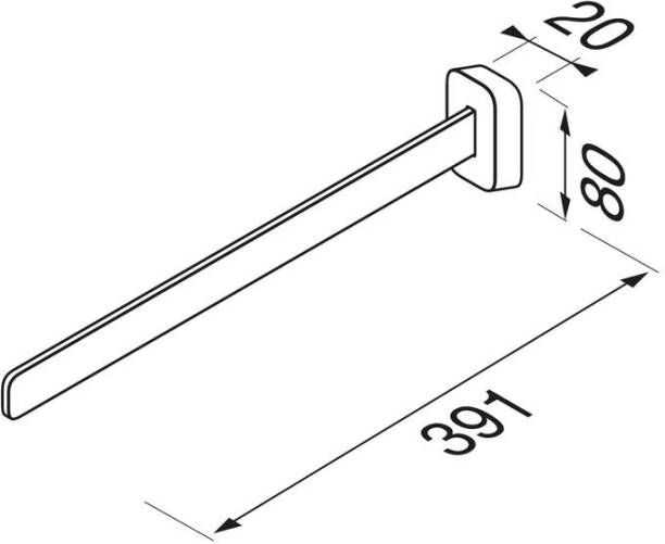 Geesa Handdoekrek Shift | 1 arm | Zwart