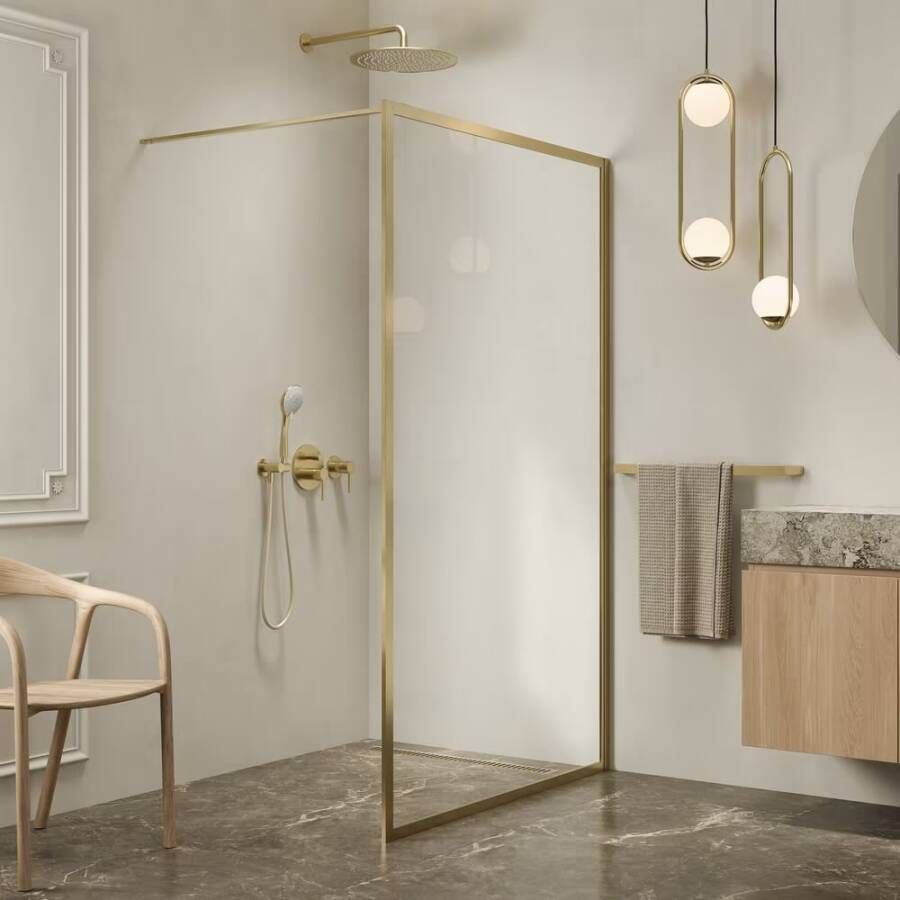 Geesa Handdoekrek Shift | 60 cm | Goud geborsteld