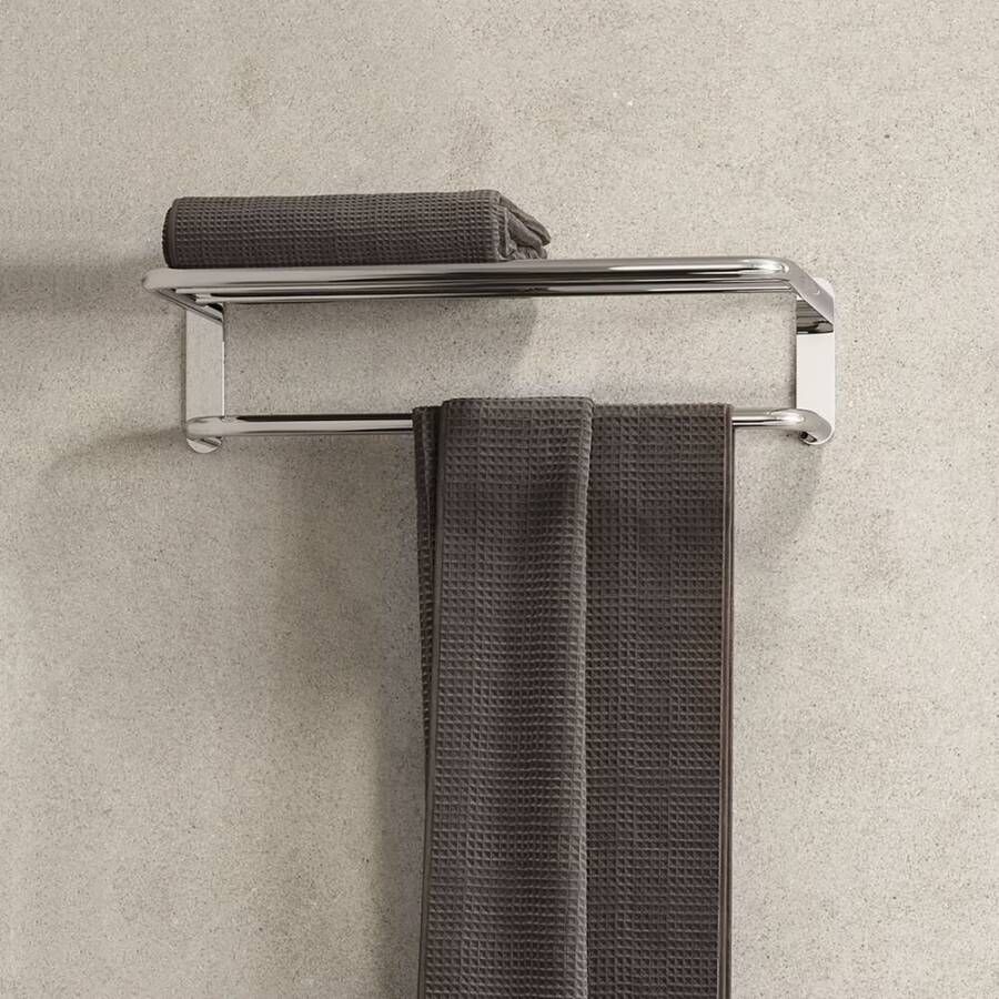 Geesa Handdoekrek Wynk | 60 cm | Met plateau | Chroom