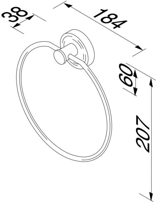 Geesa Handdoekring Luna | Chroom