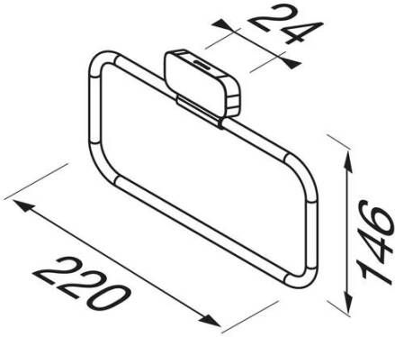 Geesa Handdoekring Shift | Zwart