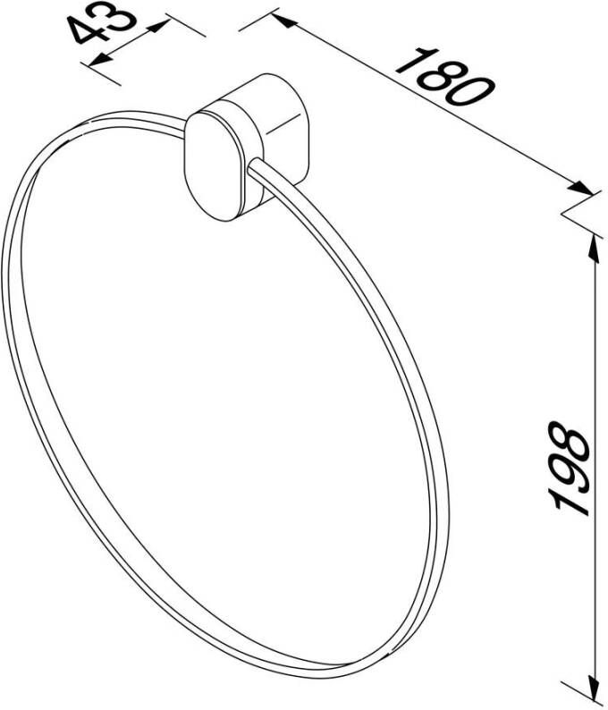 Geesa Handdoekring Wynk | Chroom