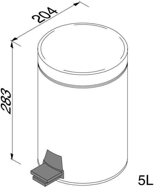 Geesa Pedaalemmer Hotel | 5 liter | Vrijstaand | Chroom