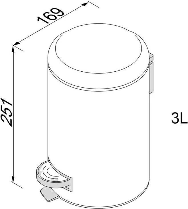 Geesa Pedaalemmer Hotel | Softclose | 3 liter | Chroom