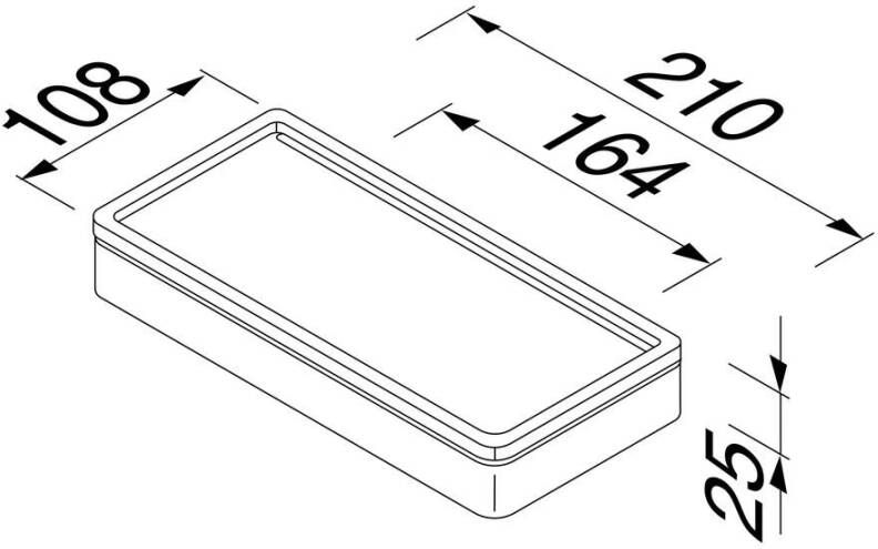 Geesa Planchet Frame | 21 cm | Universeel | Zwart-Chroom