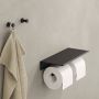 Geesa Planchet Leev | 28 cm | Met toiletrolhouder zonder klep | Zwart - Thumbnail 3
