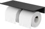 Geesa Planchet Leev | 28 cm | Met toiletrolhouder zonder klep | Zwart - Thumbnail 2