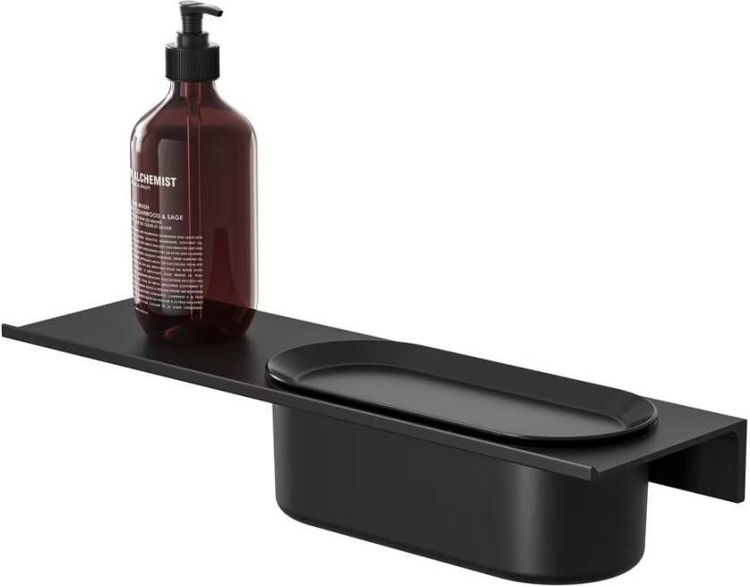 Geesa Planchet Leev | 40 cm | Met douchemand | Zwart