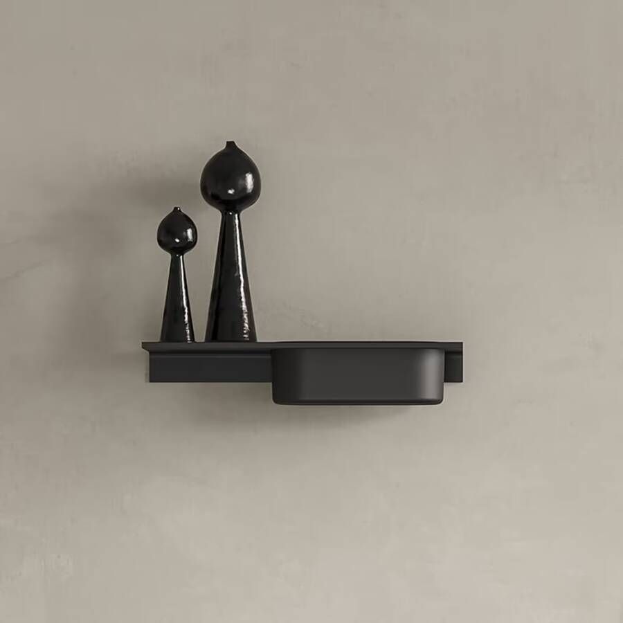 Geesa Planchet Leev | 40 cm | Met douchemand | Zwart