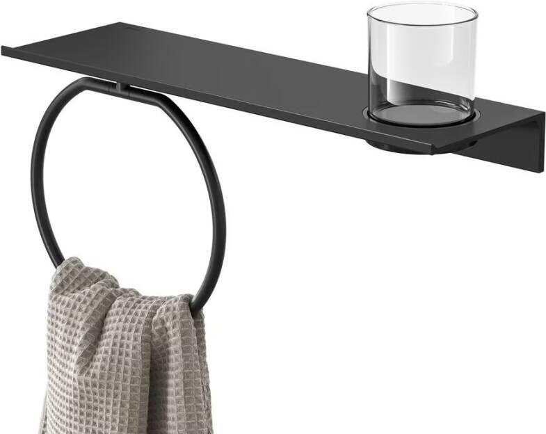 Geesa Planchet Leev | 40 cm | Met handdoekring | Zwart