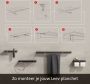 Geesa Planchet Leev | 40 cm | Met zeepdispenser 200 ml | Zwart - Thumbnail 4